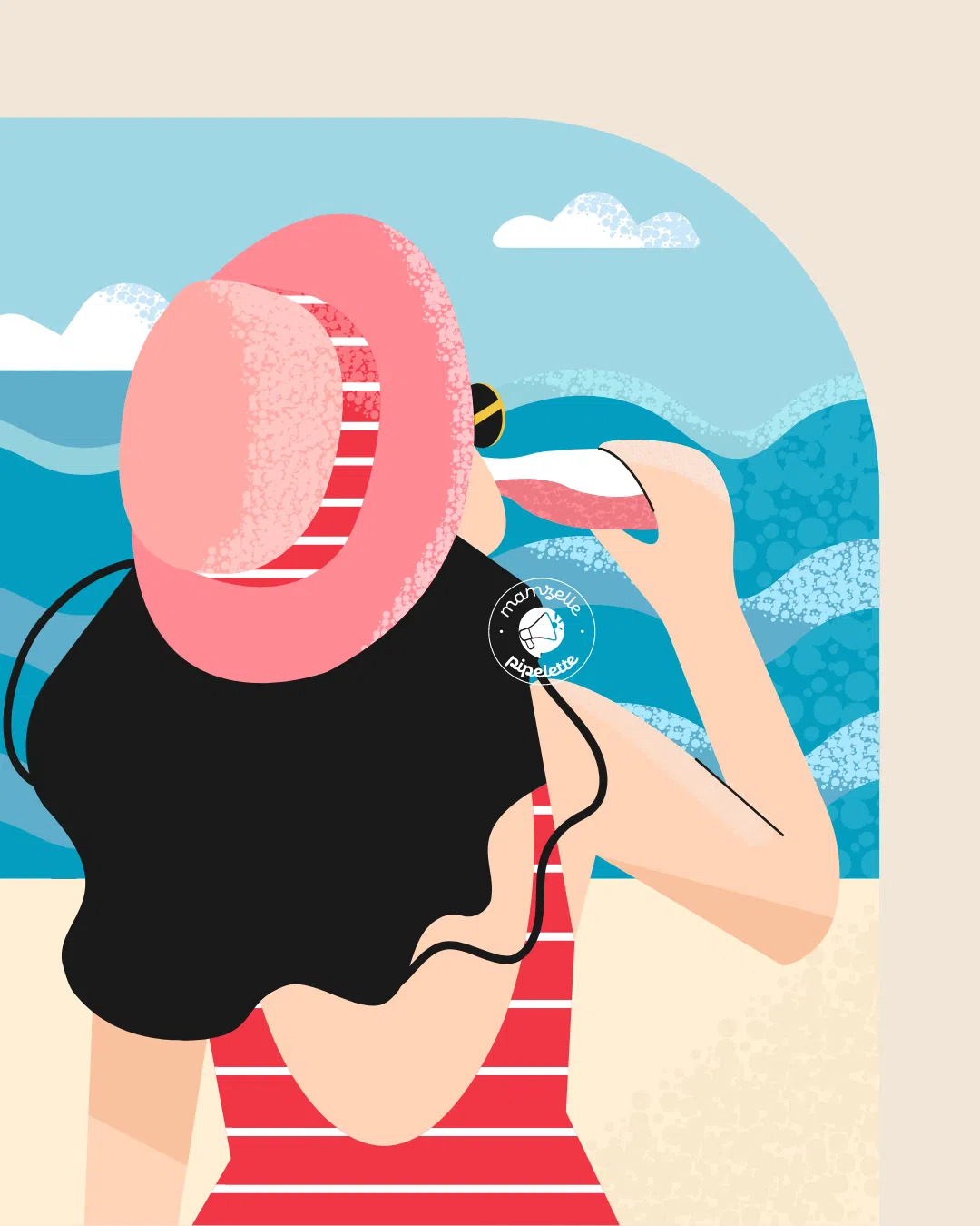 Illustration vectorielle Mamzelle Pipelette