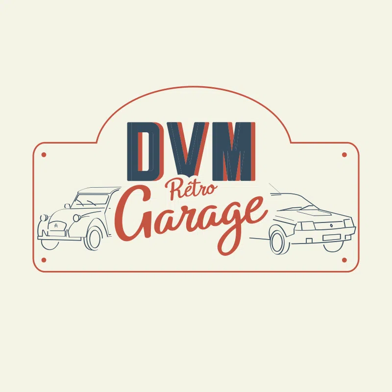 DVM rétro garage identité visuelle