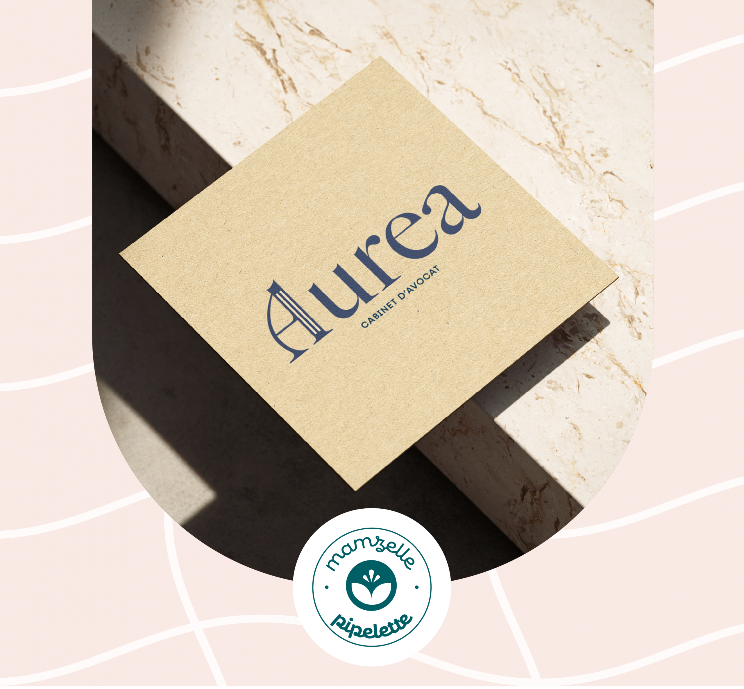 Image d'une carte de visite réalisée par une graphiste pour un cabinet d'avocat